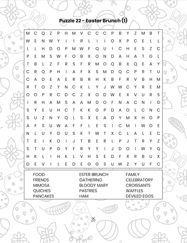 easter word search for adults