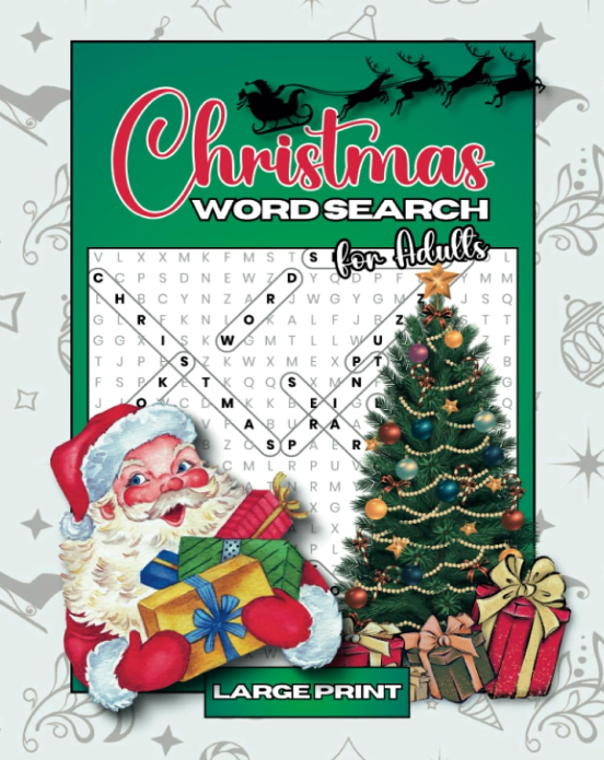 Christmas Word Search for Adults Large Print