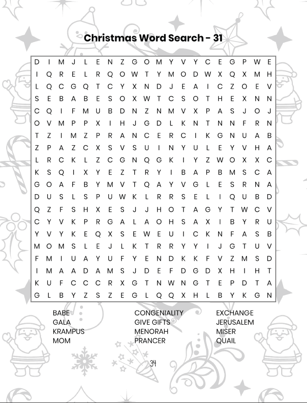 christmas word search for adults large prin
