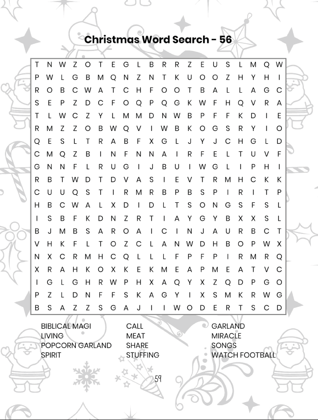 christmas word search