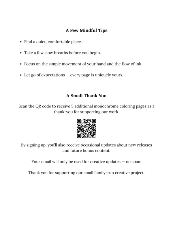 mindful monochrome coloring book for adults