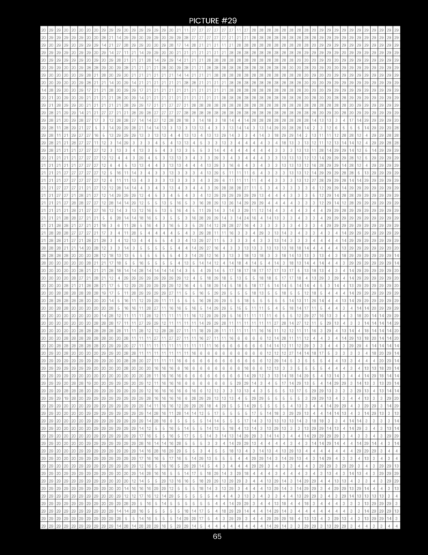 100 animals mystery mosaics color by number