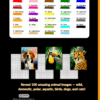 100 animals mystery mosaics color by number