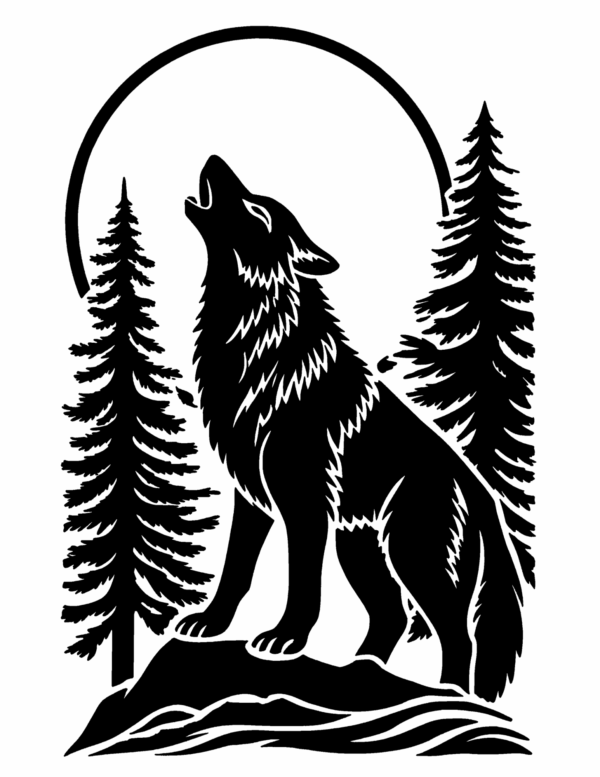 monochrome forest animals coloring book for adults