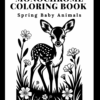 monochrome coloring book spring baby animals monochrome coloring book spring baby animals