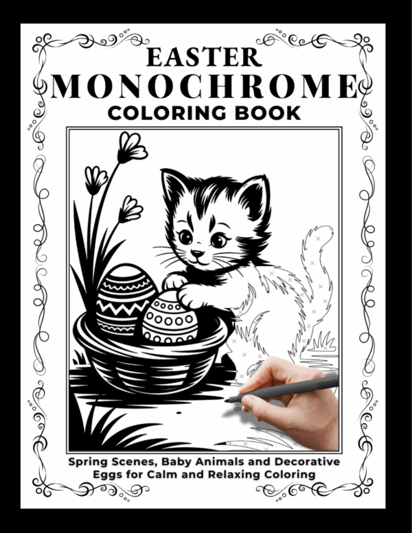 easter monochrome coloring book easter monochrome coloring book