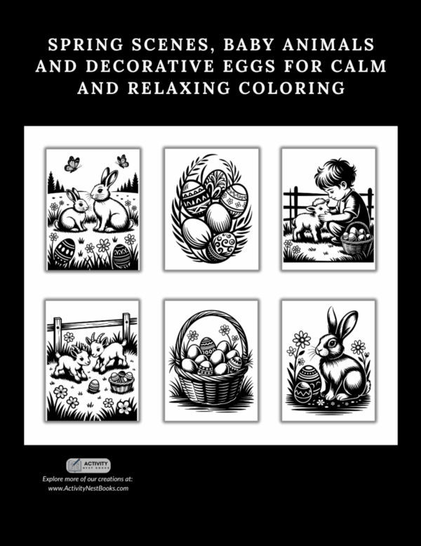 easter monochrome coloring book easter monochrome coloring book