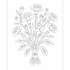 Floral Monochrome Coloring Book for Adults