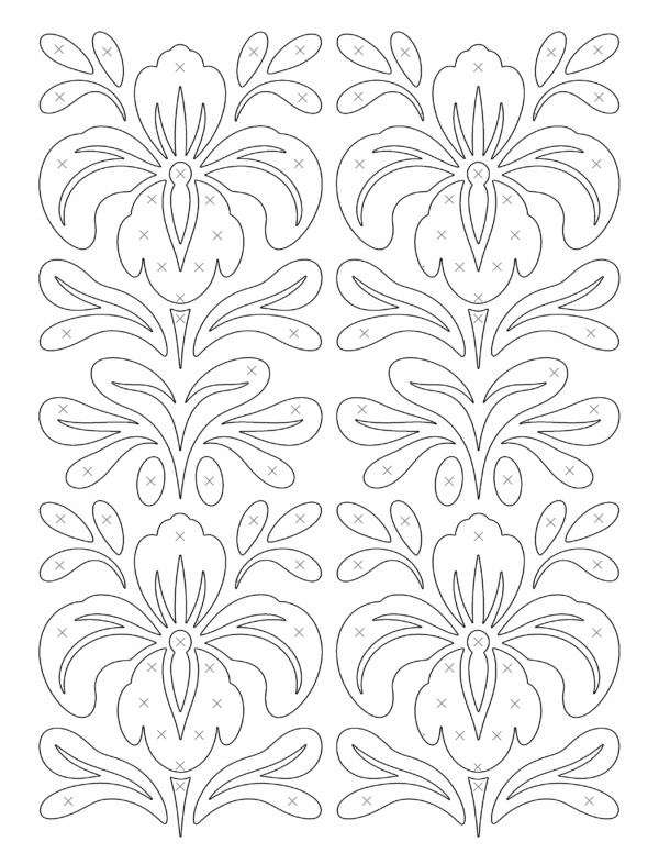 Monochrome Floral Pattern Coloring Book