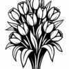 Floral Monochrome Coloring Book for Adults