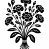 Floral Monochrome Coloring Book for Adults