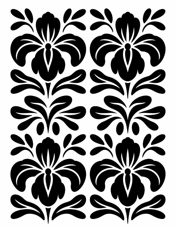 Monochrome Floral Pattern Coloring Book