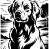 Cozy Monochrome Dog Breeds Coloring Book